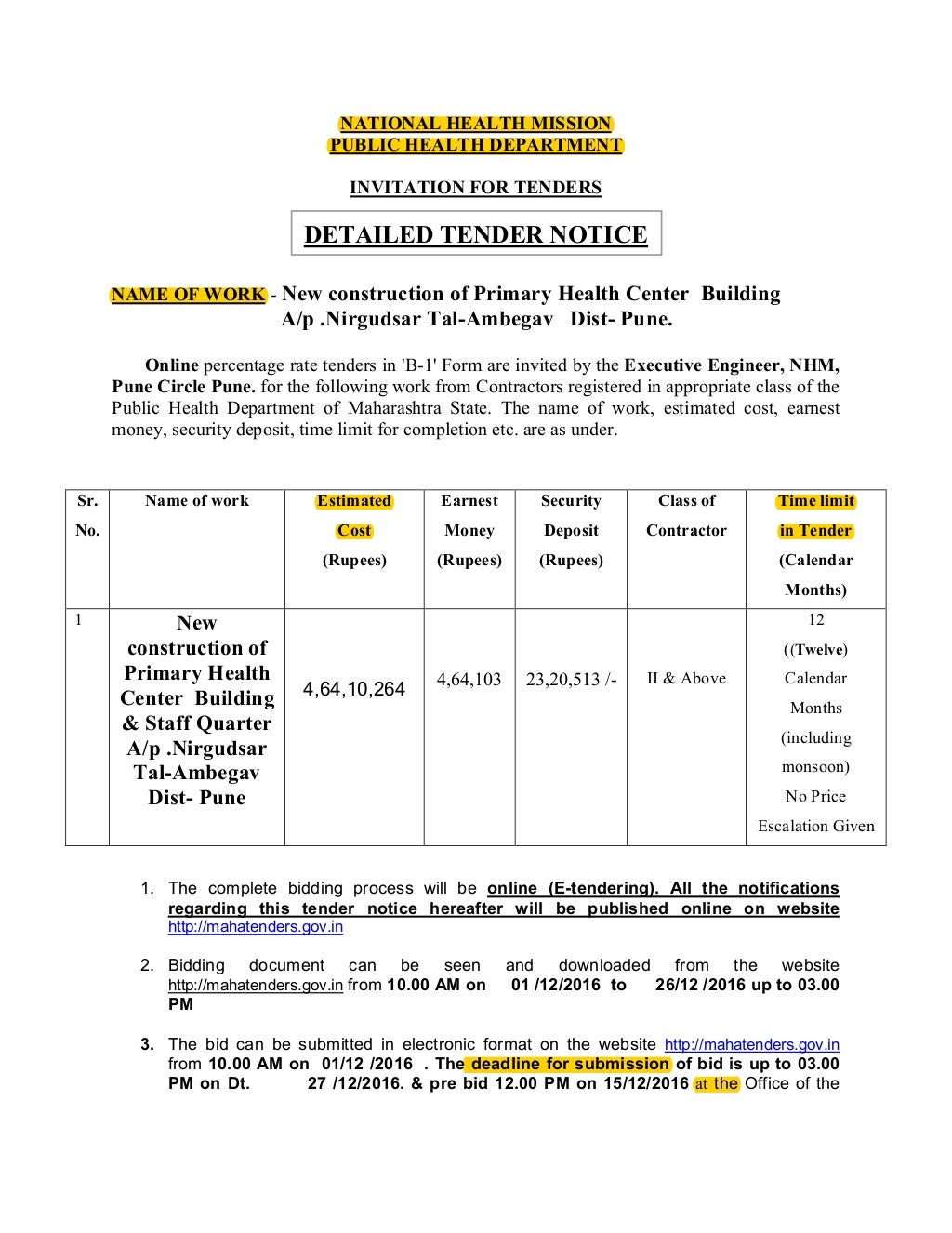 Tender Notice Sample tender-notice-sample