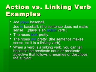 Linking and action verbs (Mariam) | PPT