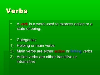 Linking and action verbs (Mariam) | PPT