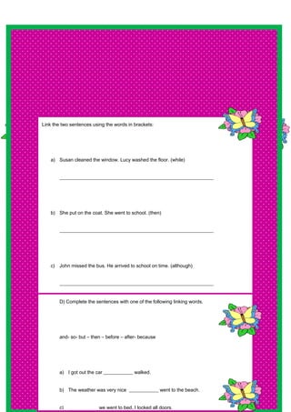 Sentences For Link Linking words | DOC