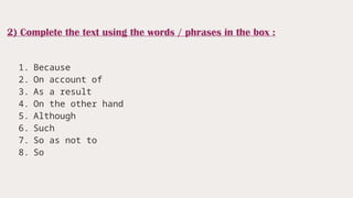 Comprehensive Guide to Linking Words and Phrases in English Grammar | PPTX