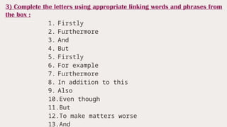 Comprehensive Guide to Linking Words and Phrases in English Grammar | PPTX