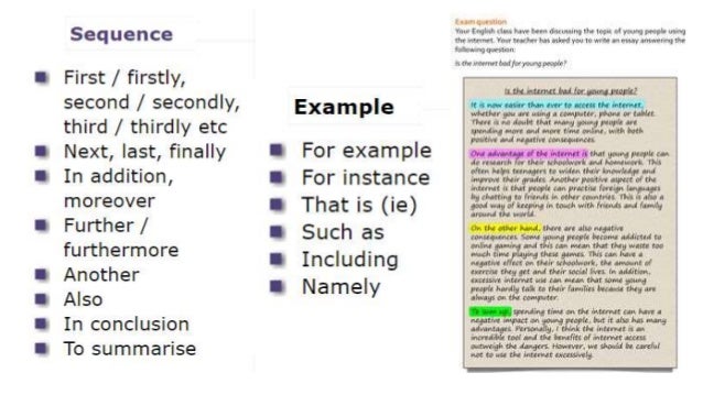 Fce essay linking words image