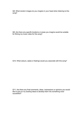 Linkin park questionnaire