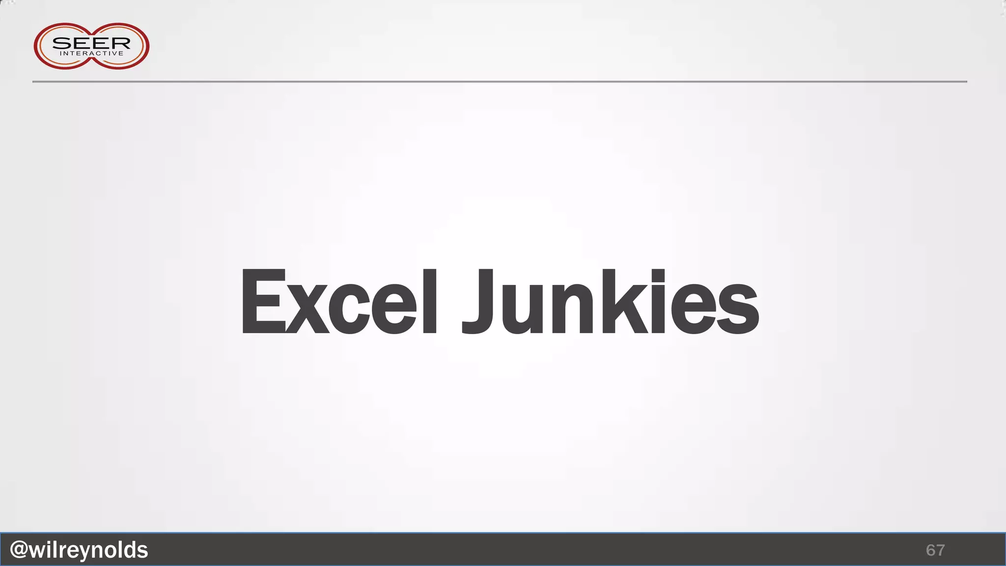 Excel Junkies

@wilreynolds                   67
 