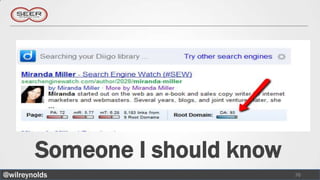 Someone I should know
@wilreynolds                    76
 