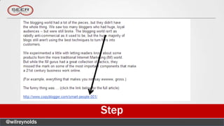 Step
@wilreynolds
 