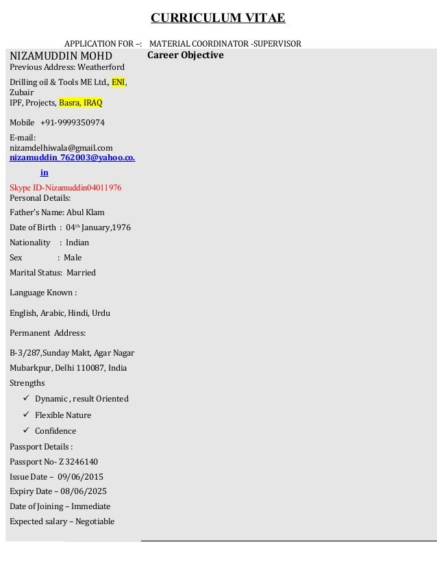 Link material coordinator supervisor