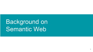 Background on
Semantic Web
4
 
