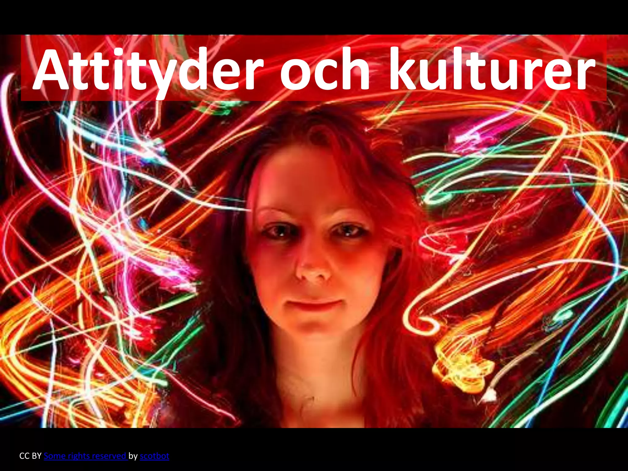 Attityder och kulturer 
CC BY Some rights reserved by scotbot 
 