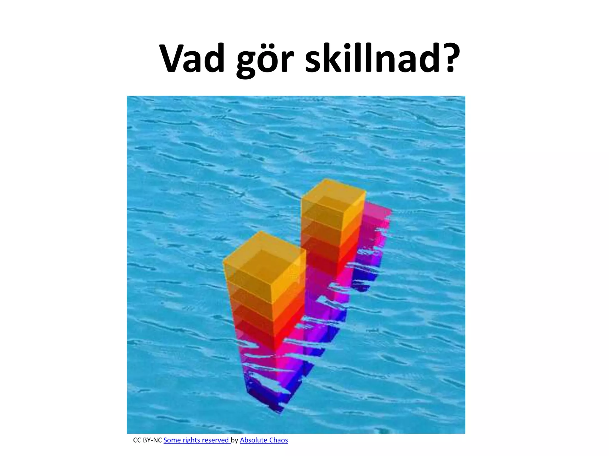 Vad gör skillnad? 
CC BY-NC Some rights reserved by Absolute Chaos 
 