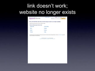 link doesn’t work;
website no longer exists
 