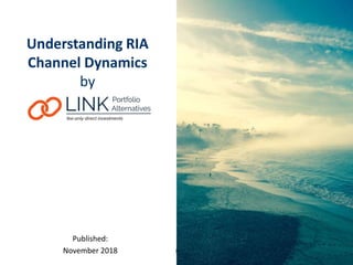 Published:
November 2018
Understanding RIA
Channel Dynamics
by
1
 