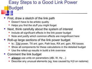 Link Budget Problem Solving Link Power Budget Calculation and Propagation Factors for Satellite ...