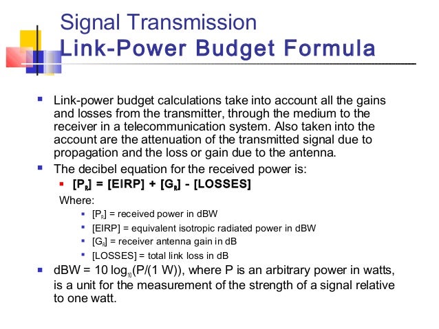 budget formula
