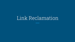 Link Reclamation
 