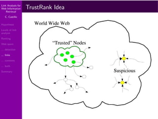 Link Analysis for Web Information Retrieval