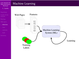 Link Analysis for Web Information Retrieval