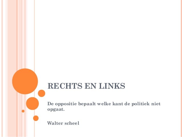 Links en rechts politiek