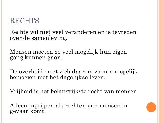 Links en rechts politiek