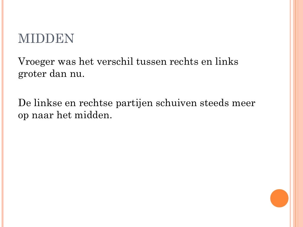 Links en rechts politiek Links en rechts politiek
