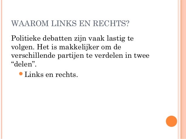 Links en rechts politiek