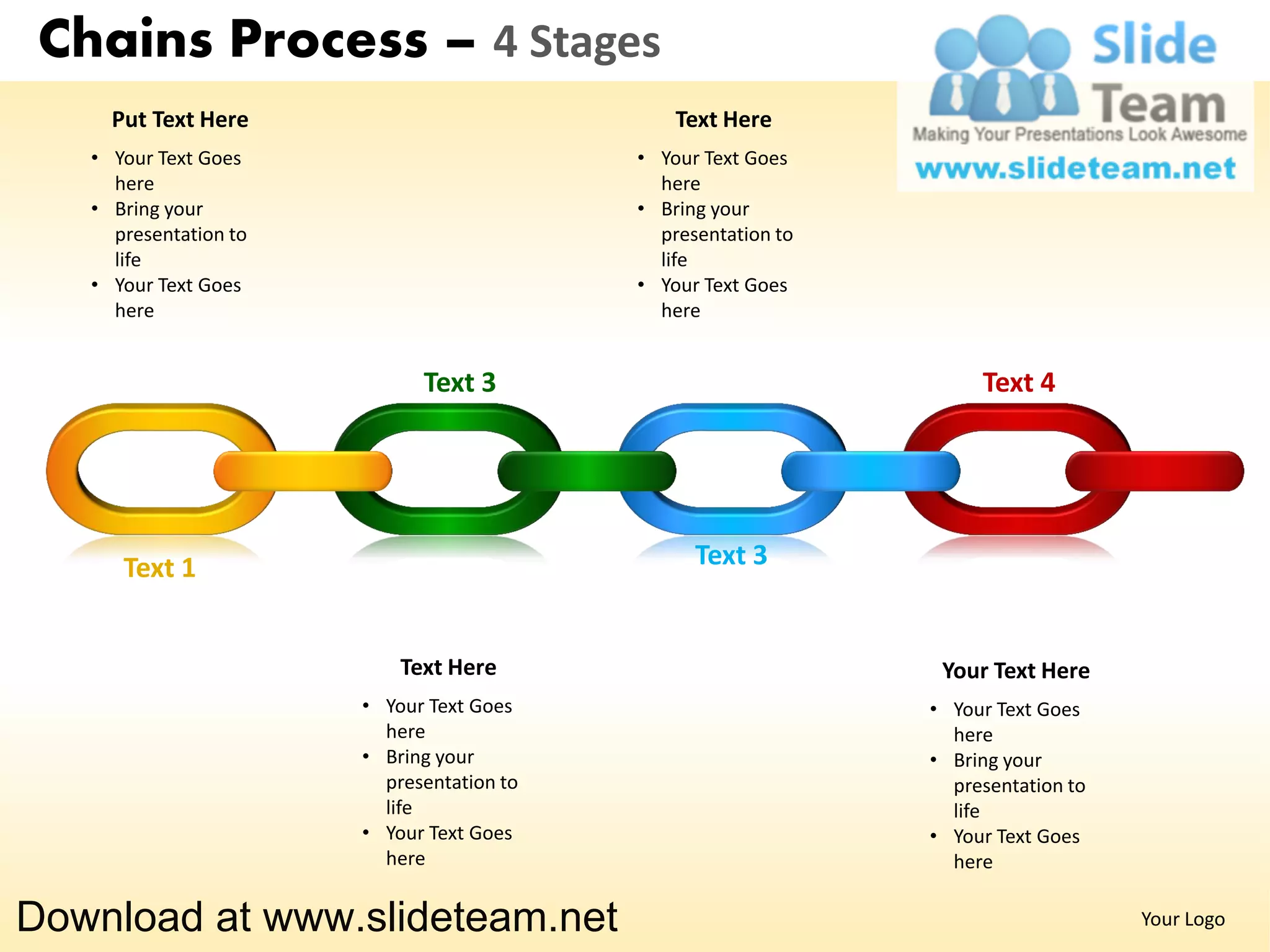 Links of chains pieces weakest links process 4 stages style 1