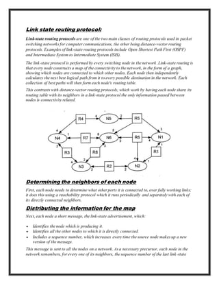 Link state routing protocol | PDF