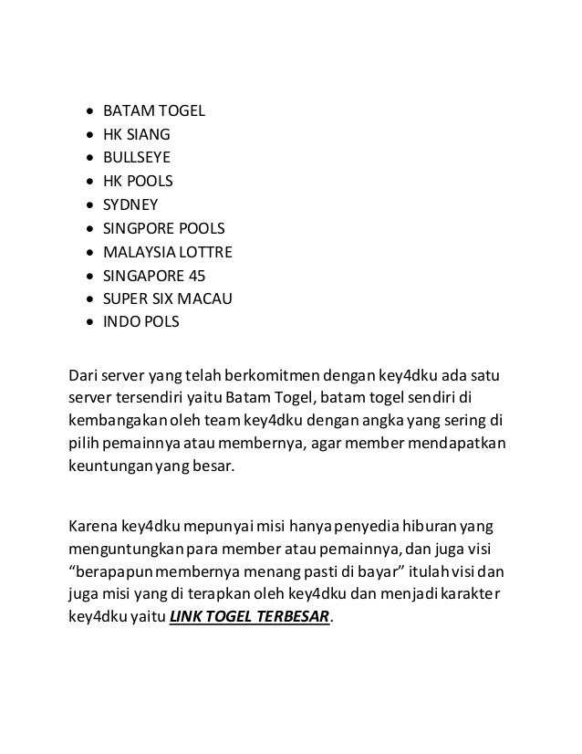 Togel Indo Pool
, Link Togel Terbesar
