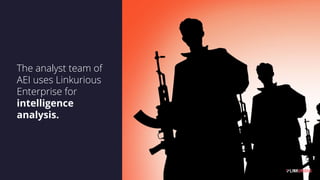 The analyst team of
AEI uses Linkurious
Enterprise for
intelligence
analysis.
 