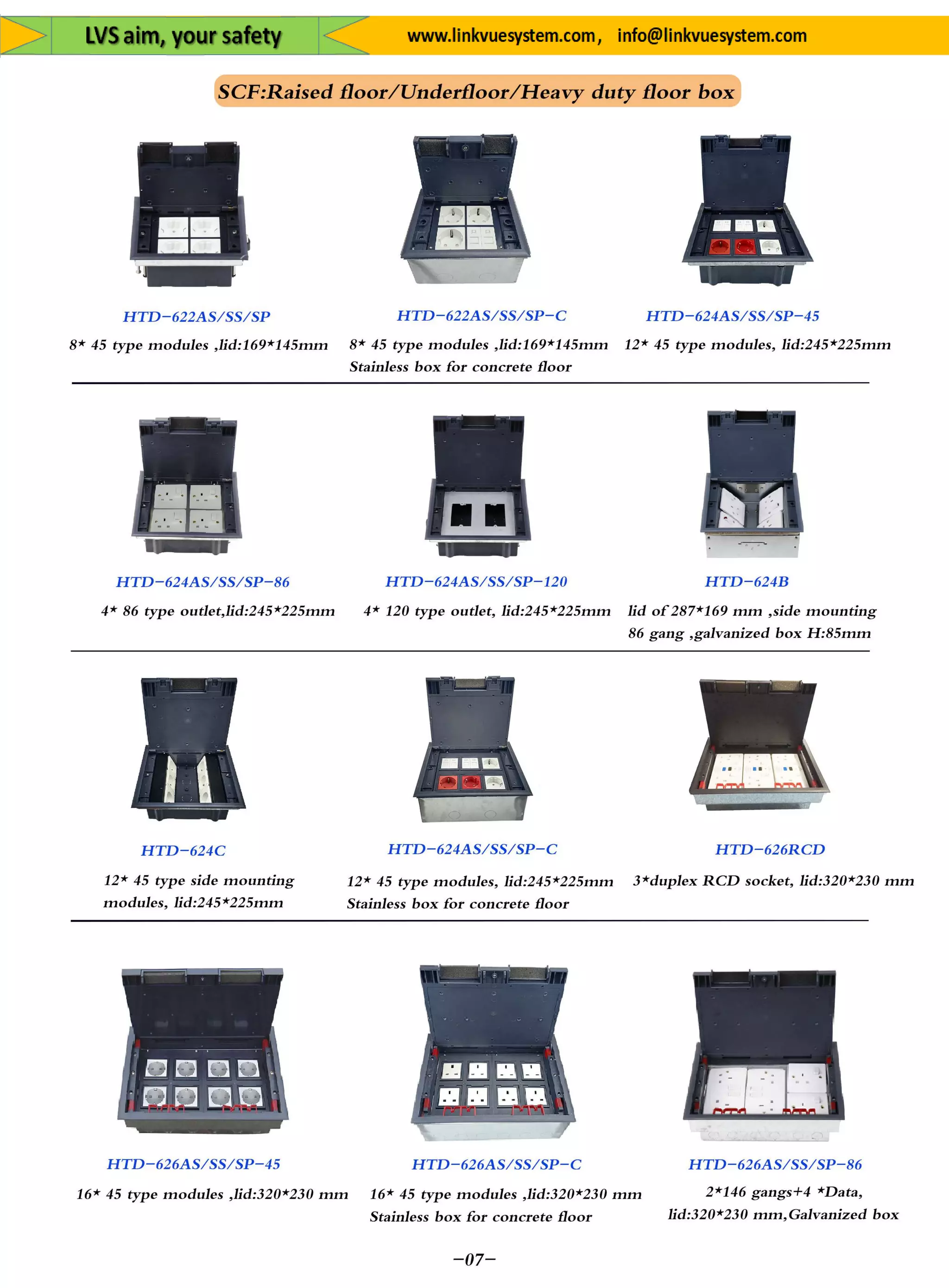 Plug&Socket for All Equipment's&System from Link Vue
