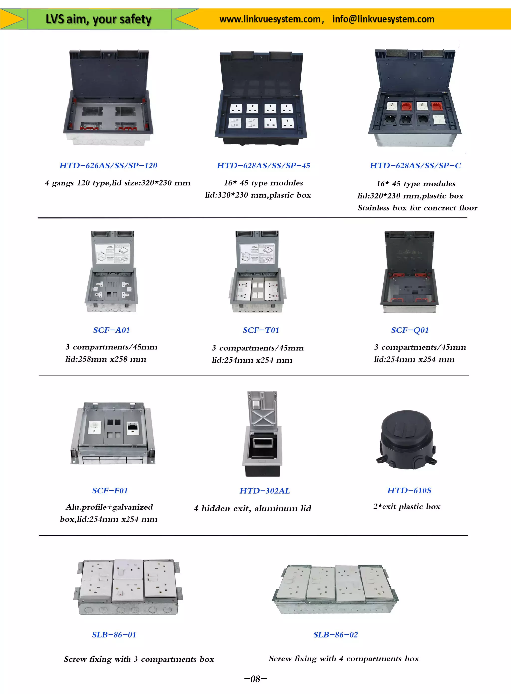 Plug&Socket for All Equipment's&System from Link Vue