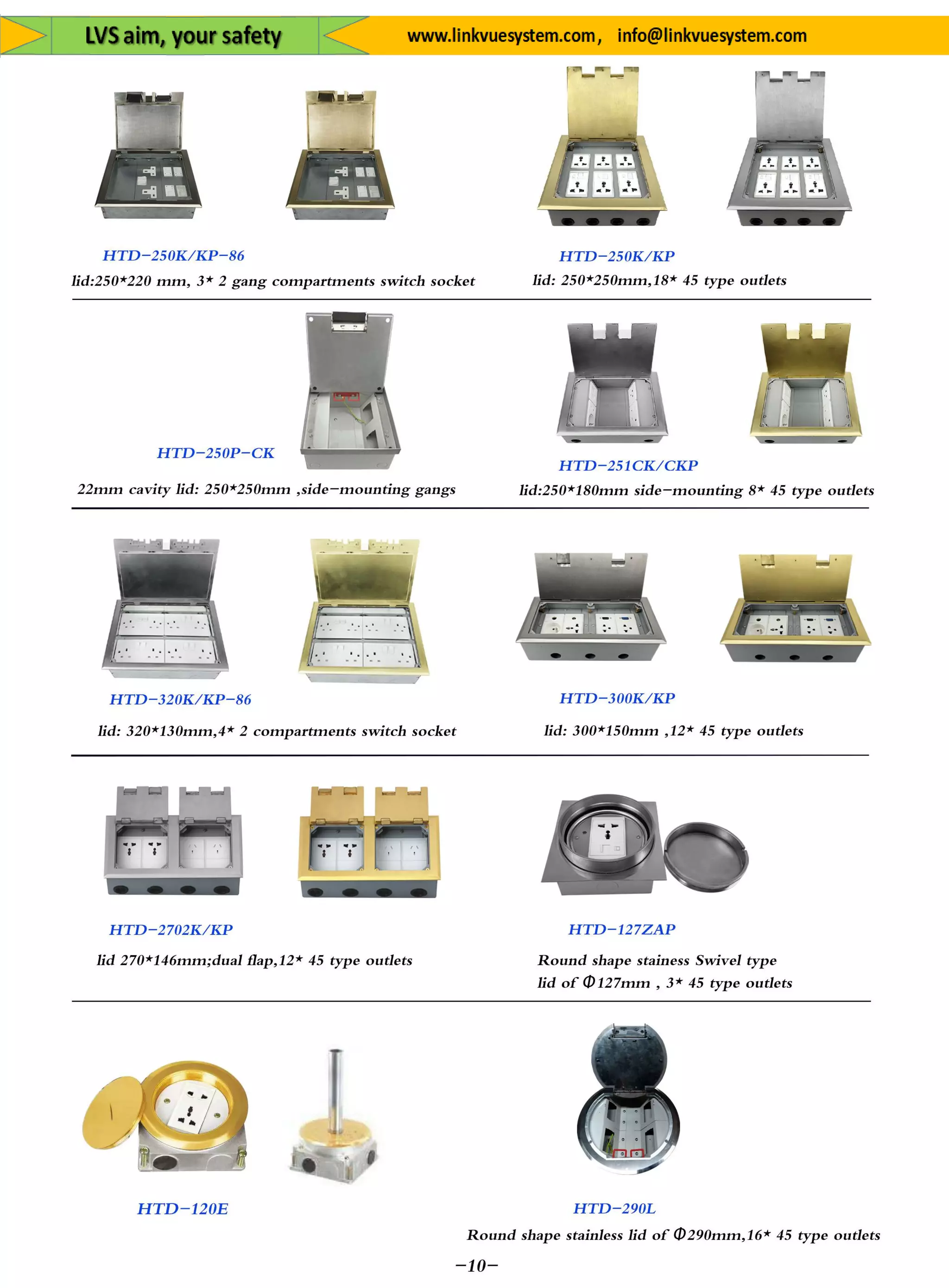 Plug&Socket for All Equipment's&System from Link Vue