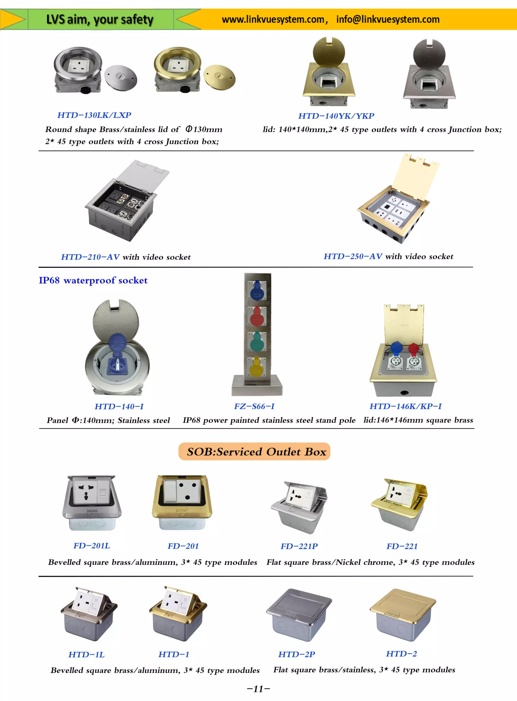 Plug&Socket for All Equipment's&System from Link Vue