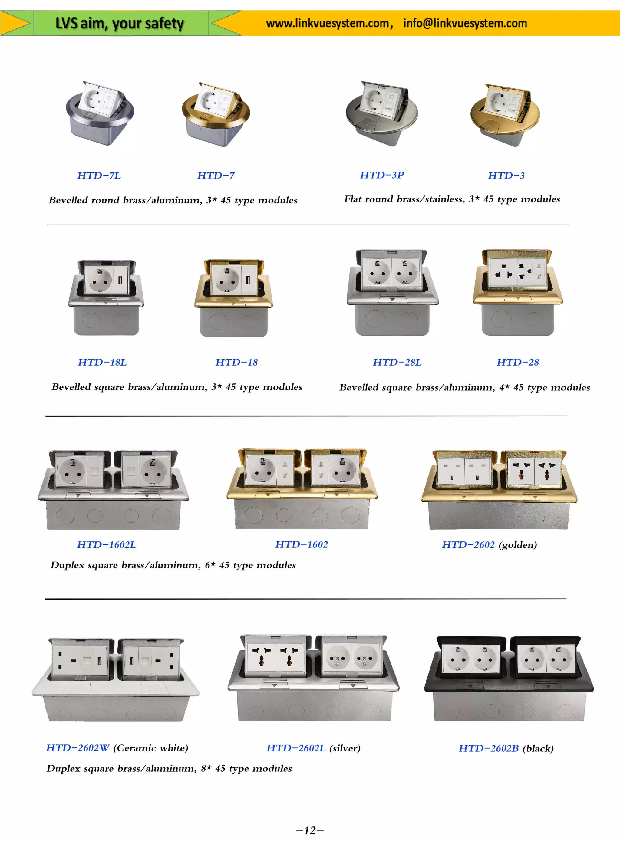 Plug&Socket for All Equipment's&System from Link Vue