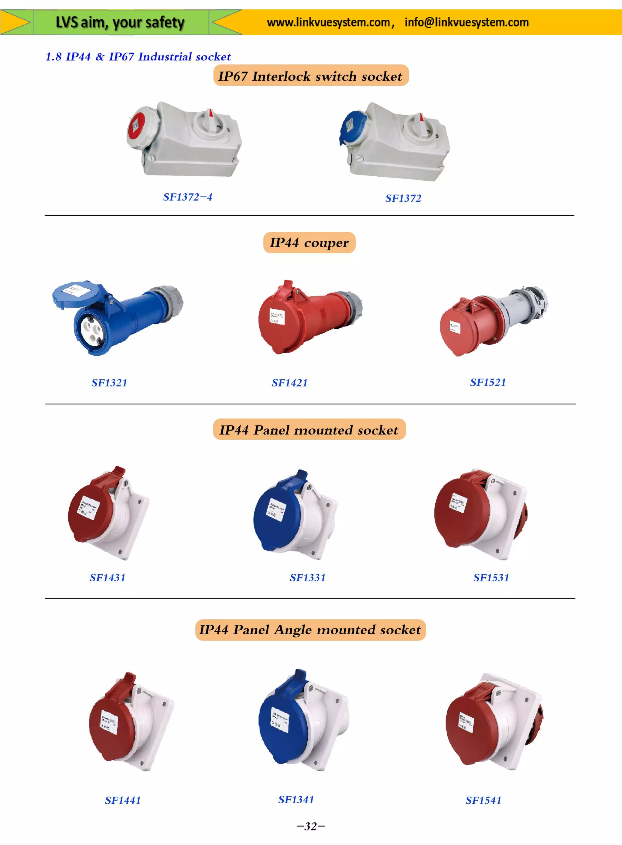 Plug&Socket for All Equipment's&System from Link Vue