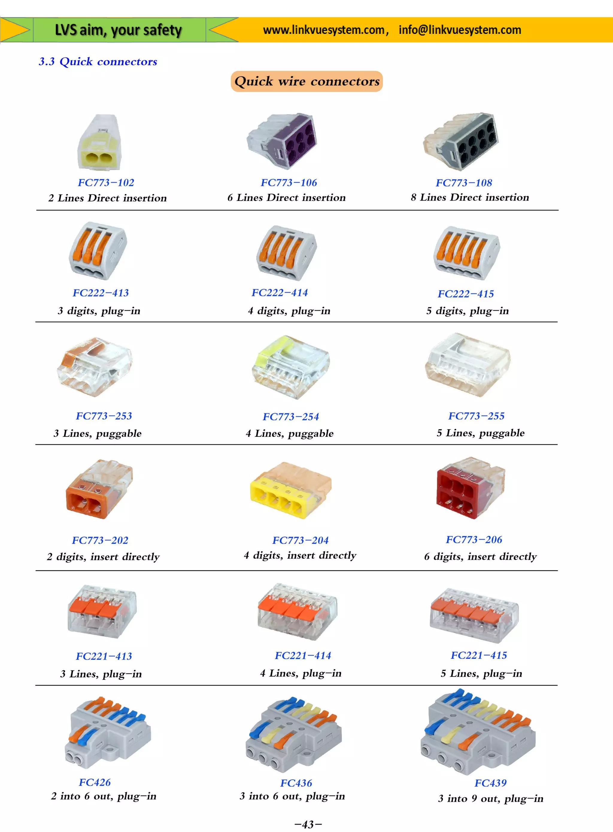 Plug&Socket for All Equipment's&System from Link Vue