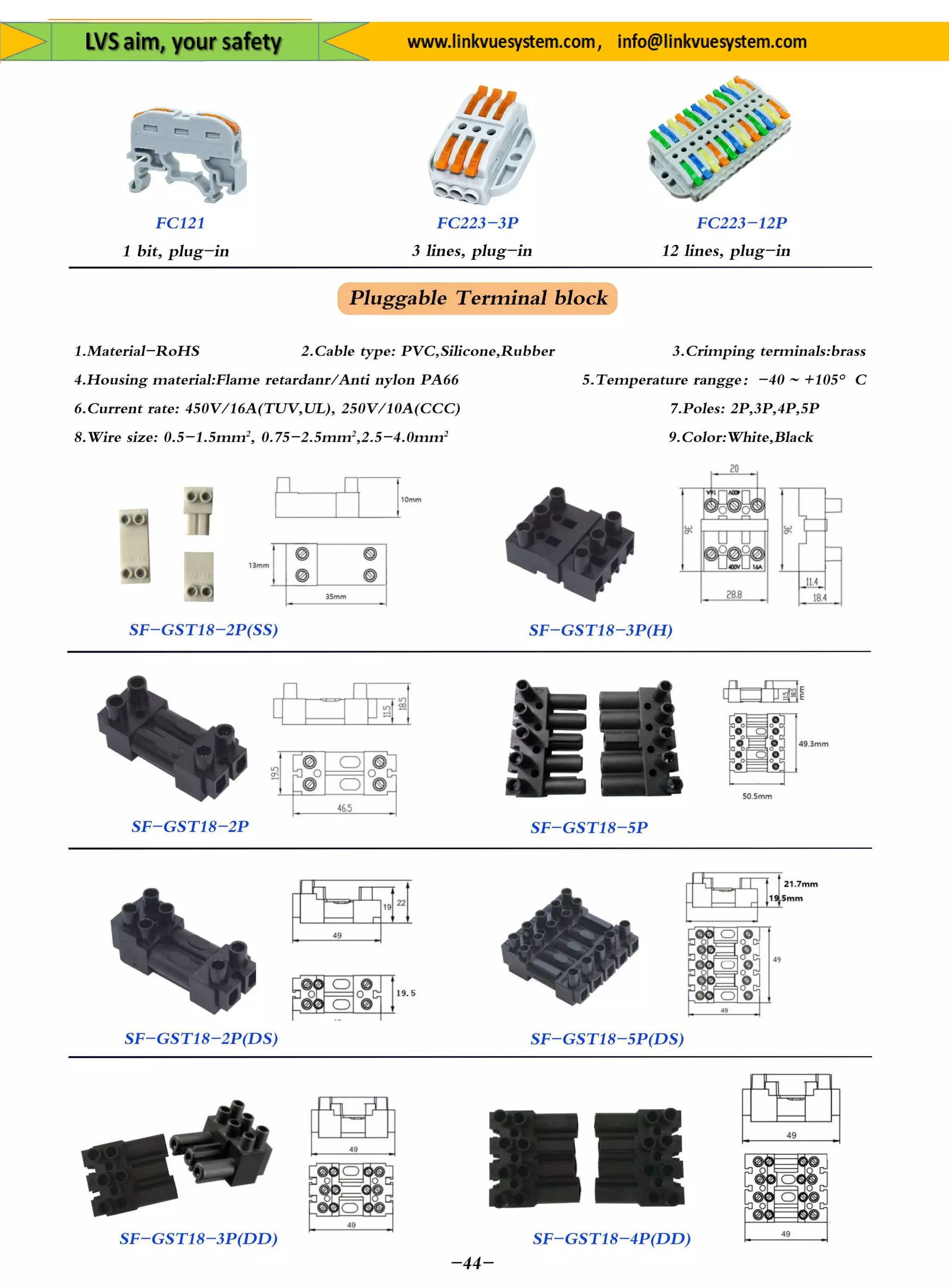 Plug&Socket for All Equipment's&System from Link Vue