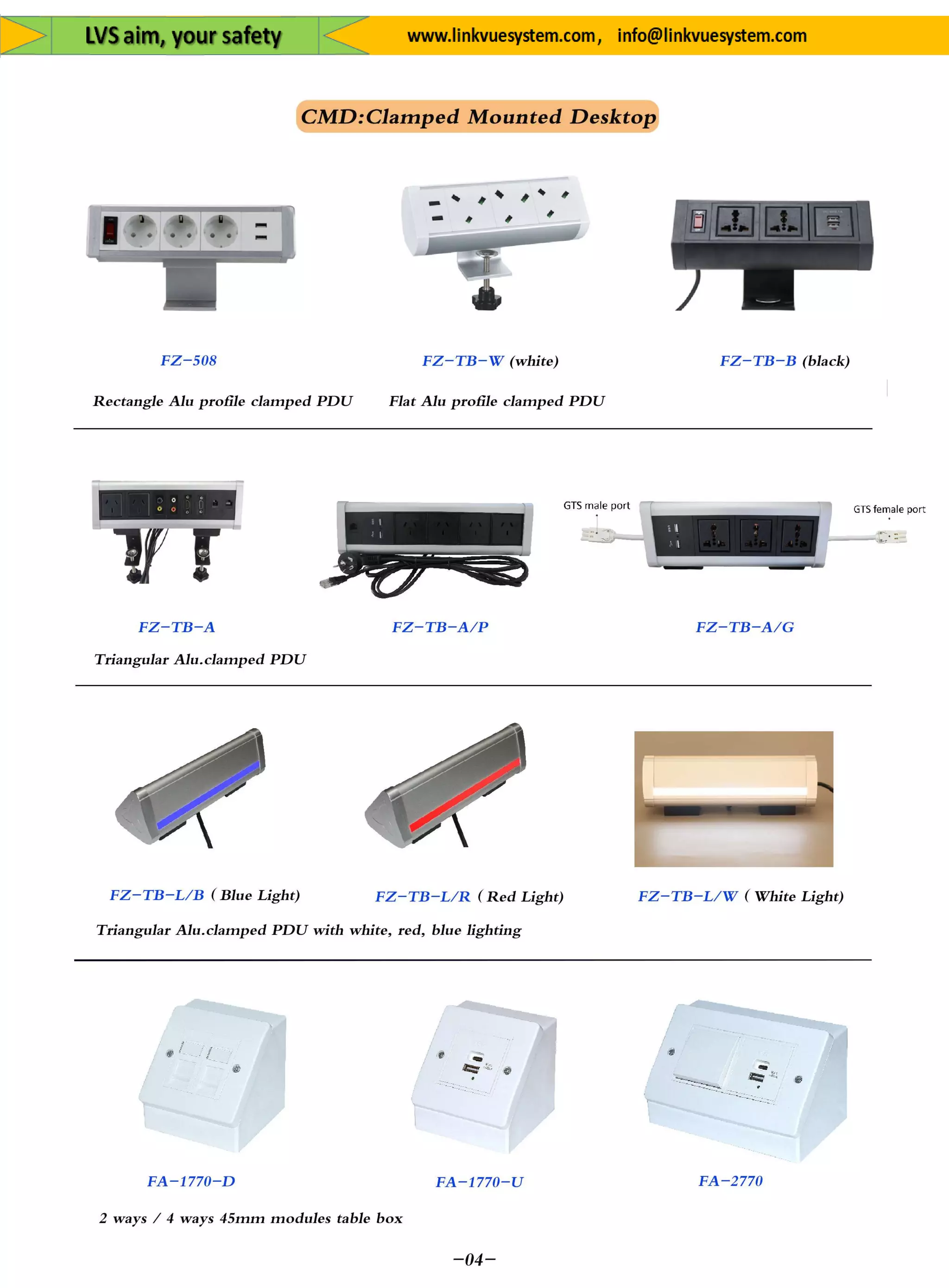 Plug&Socket for All Equipment's&System from Link Vue