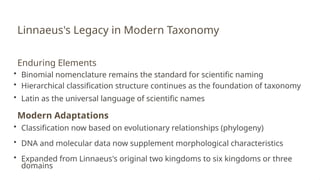 Linnaeus classification with details of history and | PPTX
