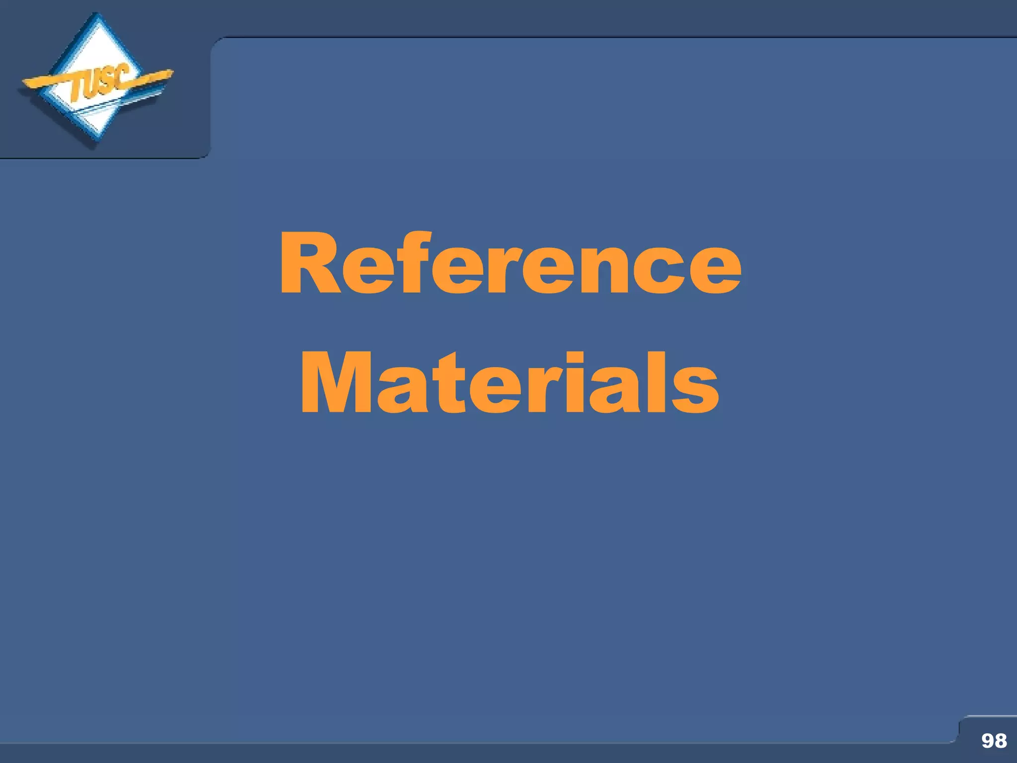 Reference Materials 