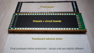 Front-panel 
Chassis + circuit boards 
Translucent silicone sheet 
Final prototype before production - actual units are sl...