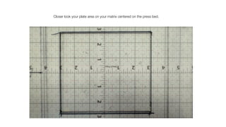 Closer look your plate area on your matrix centered on the press bed.
 
