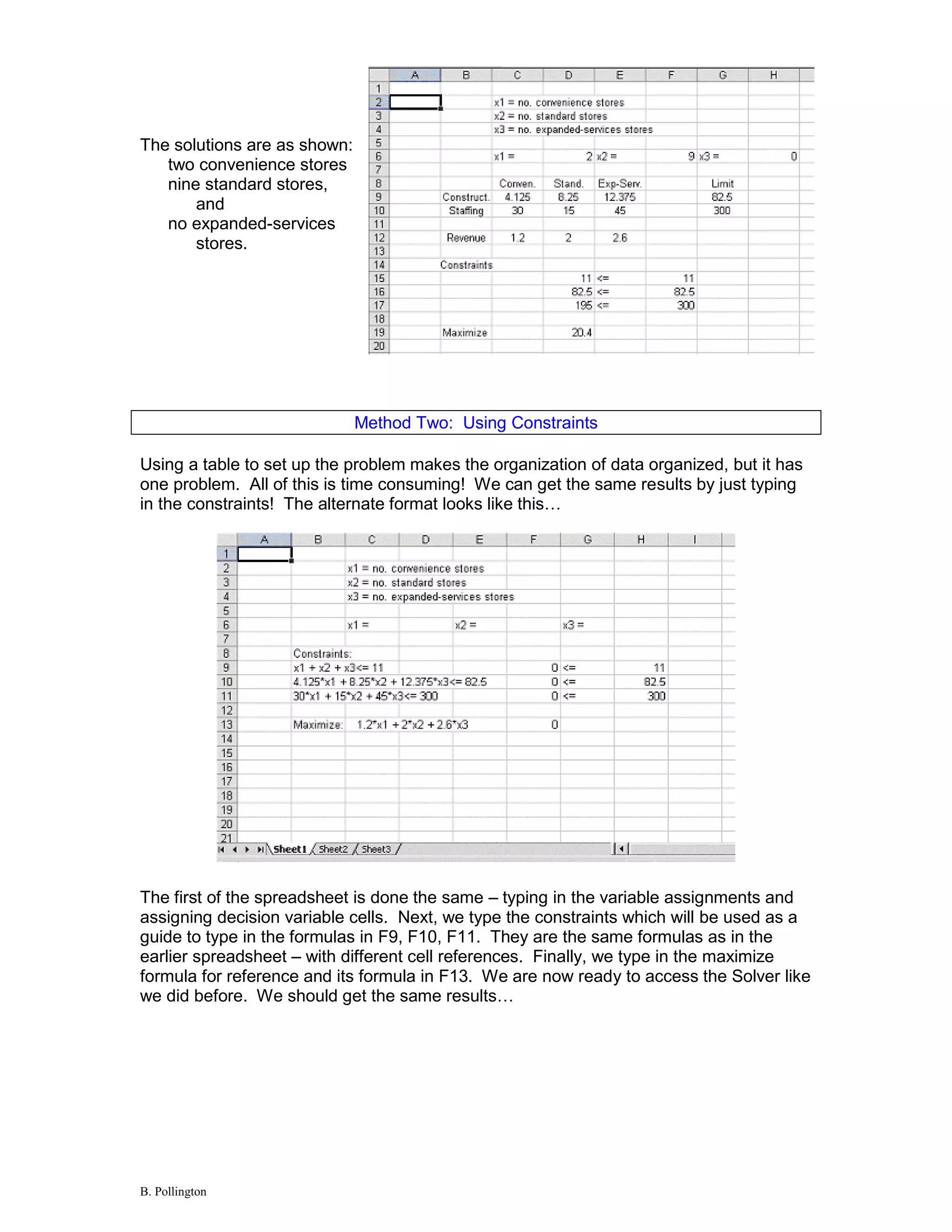 Linear programming with excel | PDF