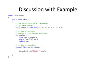 Discussion with Example 