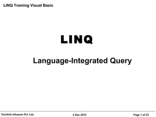LINQ Language-Integrated Query  