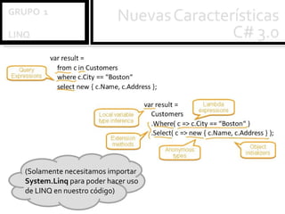 (Solamente necesitamos importar  System.Linq  para poder hacer uso de LINQ en nuestro código) 
