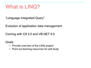LINQ | PPT image.