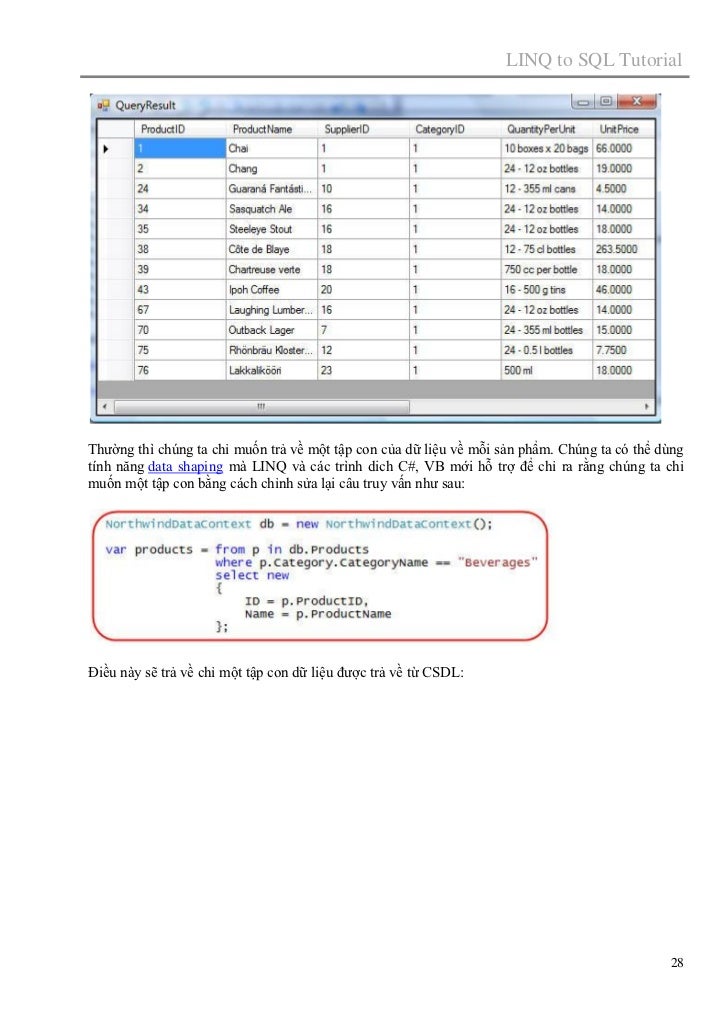 Linq To sql tutorial Linq to sql tutorial