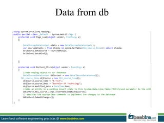 Data from db
 